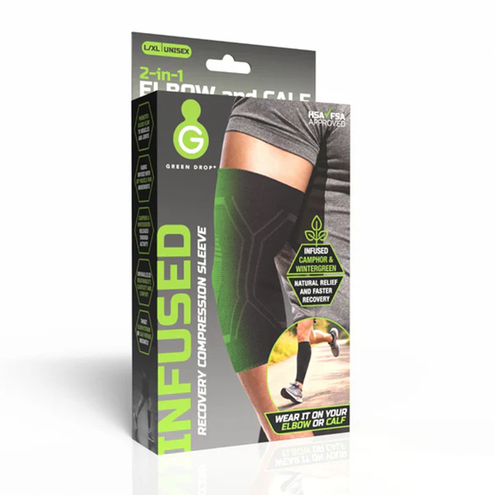 2-in-1 Infused Elbow & Calf compression sleeve